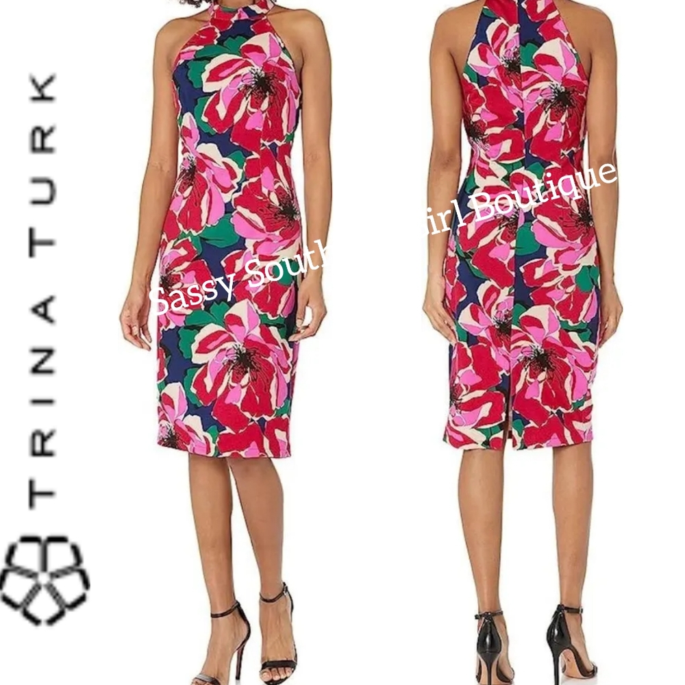⭐🆕 Trina Turk floral halter midi dress